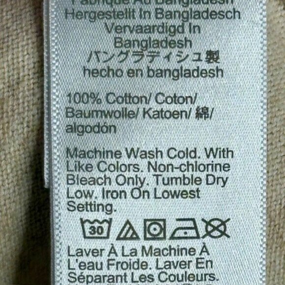 J. Crew Factory 100% Cotton Long Sleeved Teddie Sweater - Light Hthrd Khaki - M - Picture 8 of 9